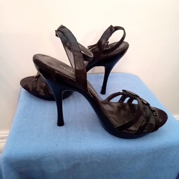 Spring Faux Snakeskin Ankle Strap Platform High Heel Sandals - Picture 8 of 12